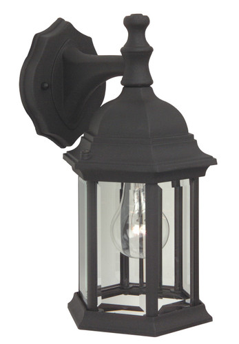 Hex Style Cast 1 Light Medium Outdoor Wall Lantern in Textured Black (Z294-TB)