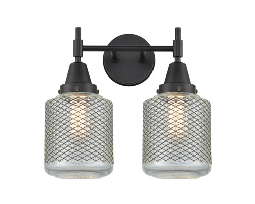 Stanton - 2 Light - 15 inch - Matte Black - Bath Vanity Light (447-2W-BK-G262)