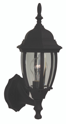 Bent Glass 1 Light Outdoor Wall Sconce In Textured Matte Black (Z260-TB)