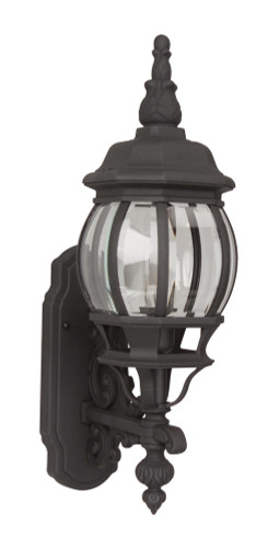 French Style 1 Light Outdoor Wall Sconce In Textured Matte Black (Z320-TB)