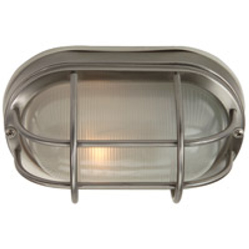 Bulkheads 1 Light Outdoor Flushmount In Stainless Steel (Z396-SS)