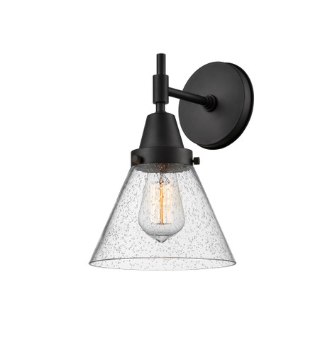 Cone - 1 Light - 8 inch - Matte Black - Sconce (447-1W-BK-G44)