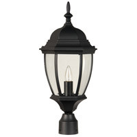 Bent Glass Cast 1 Light Outdoor Post Mount in Textured Black (Z285-TB)