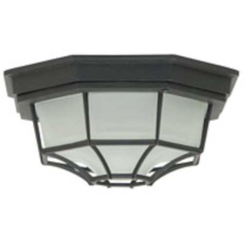 Bulkheads 1 Light Outdoor Flushmount In Textured Matte Black (Z390-TB)