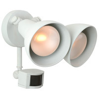 2 Light Covered Flood with Motion Sensor in Textured White (Z402PM-TW)