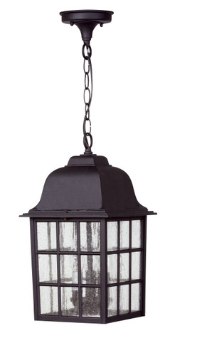 Grid Cage 3 Light Outdoor Pendant In Textured Matte Black (Z571-TB)