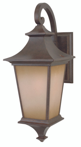 Argent 1 Light Outdoor Wall Lantern In Aged Bronze Textured (Z1304-AG)