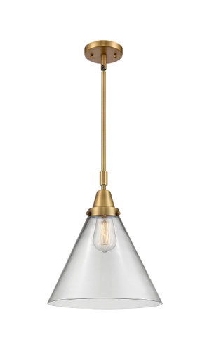 Cone - 1 Light - 12 inch - Brushed Brass - Mini Pendant (447-1S-BB-G42-L)