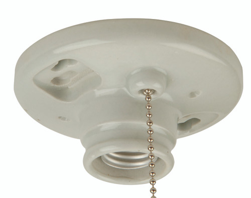 Keyless Fixtures And Access. Keyless Lamp Holder In Porcelain (K858-SO)