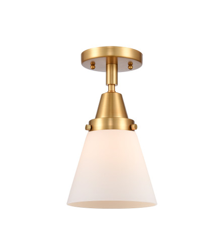 Cone - 1 Light - 6 inch - Satin Gold - Flush Mount (447-1C-SG-G61-LED)