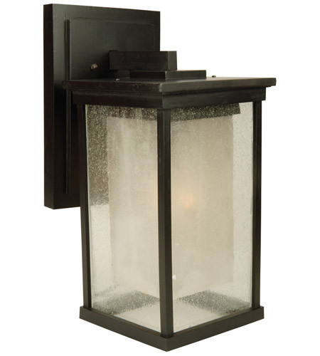 Riviera 1 Light Large Outdoor Wall Lantern in Oiled Bronze Outdoor (Z3724-OBO)