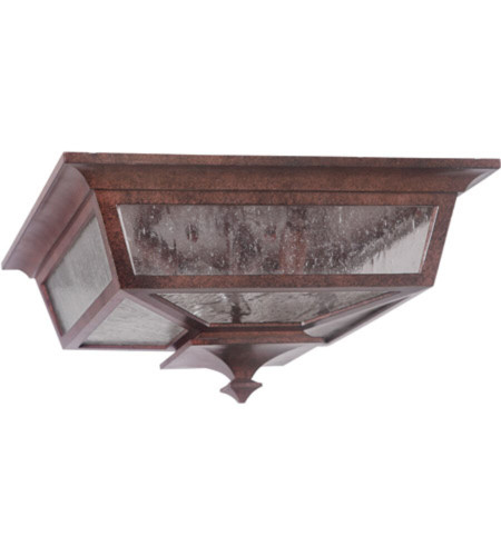 Argent II 3 Light Outdoor Flushmount In Aged Bronze Textured (Z1367-AG)