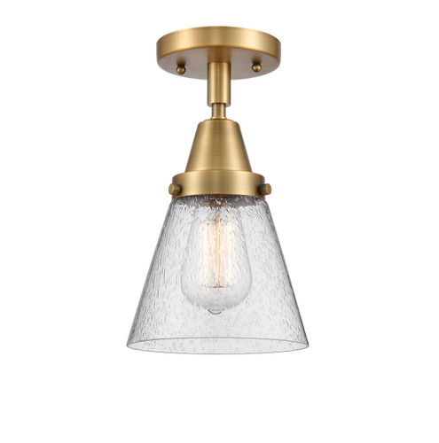 Cone - 1 Light - 6 inch - Brushed Brass - Flush Mount (447-1C-BB-G64)
