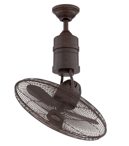 Bellows III 18" 3-Blade Indoor/Outdoor (Damp) Ceiling Fan in Aged Bronze Textured w/ Aged Bronze Blades; Not Light Kit Adaptable (BW321AG3)
