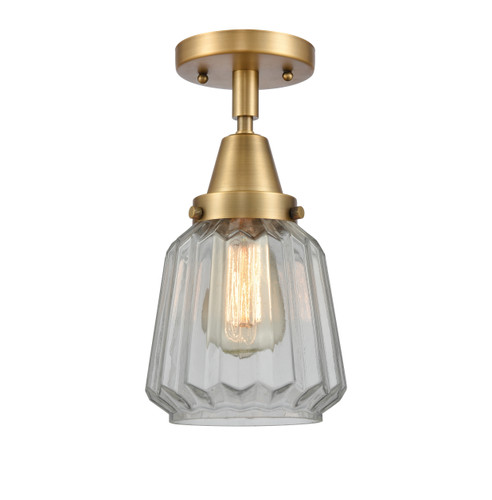 Chatham - 1 Light - 7 inch - Brushed Brass - Flush Mount (447-1C-BB-G142-LED)