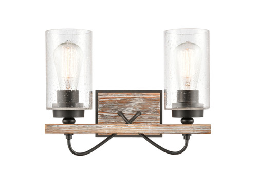 Paladin - 2 Light - 14 inch - Matte Black - Bath Vanity Light (442-2W-BK-SDY-LED)