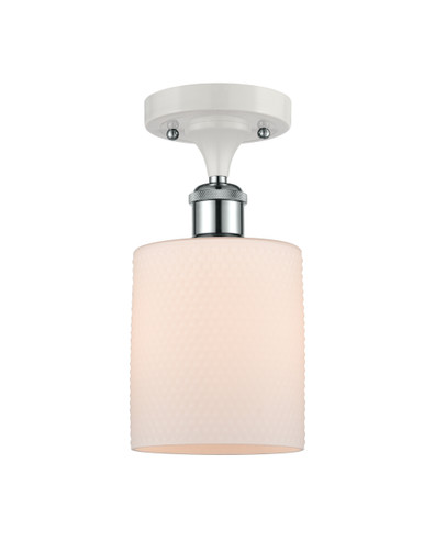 Cobbleskill - 1 Light - 5 inch - White Polished Chrome - Semi-Flush Mount (516-1C-WPC-G111)