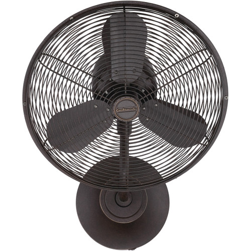 Bellows I 14" 3-Blade Hard-wired Indoor/Outdoor (Damp) Wall Fan in Aged Bronze Textured w/ Aged Bronze Blades; Not Light Kit Adaptable (BW116AG3-HW)