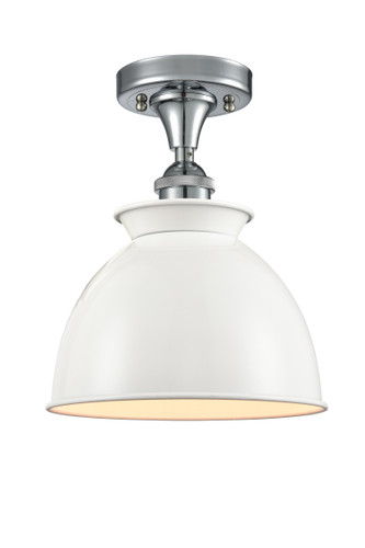 Adirondack - 1 Light - 8 inch - Polished Chrome - Semi-Flush Mount (516-1C-PC-M14-W)