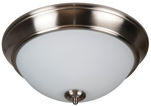 Pro Builder 2 Light 13" Flushmount In Brushed Polished Nickel (XP13BNK-2W)