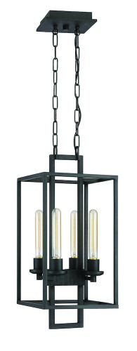 Cubic 4 Light Foyer In Aged Bronze Brushed (41534-ABZ)