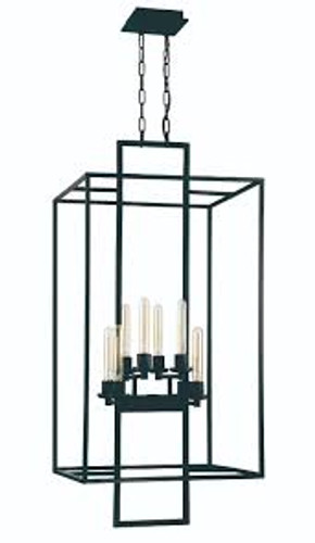 Cubic 8 Light Foyer In Aged Bronze Brushed (41538-ABZ)