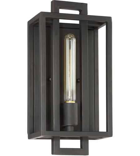 Cubic 1 Light Wall Sconce In Aged Bronze Brushed (41561-ABZ)