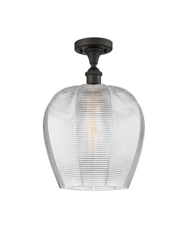 Norfolk - 1 Light - 12 inch - Oil Rubbed Bronze - Semi-Flush Mount (516-1C-OB-G462-12-LED)