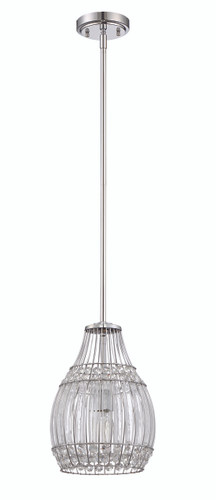 1 Light Mini Pendant With Rods In Chrome (P595CH1)