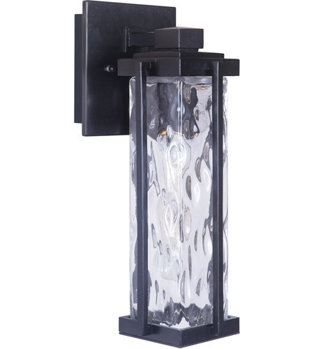 Pyrmont 1 Light Small Outdoor Wall Lantern in Oiled Bronze Gilded with Clear Hammered Glass (Z2604-OBG)