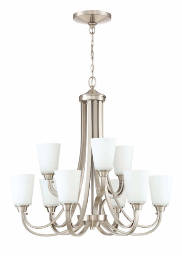 Grace 9 Light Chandelier in Brushed Polished Nickel (41929-BNK)