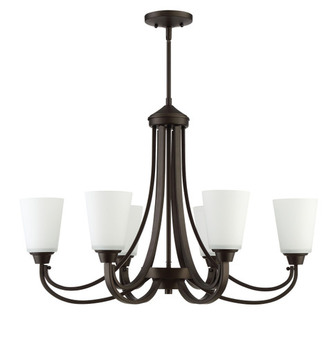 Grace 6 Light Linear Chandelier In Espresso (41976-ESP)