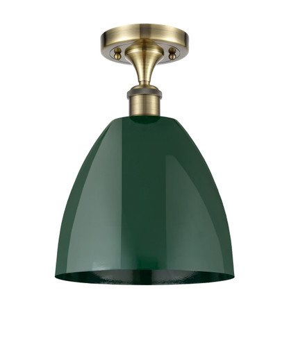 Plymouth - 1 Light - 9 inch - Antique Brass - Semi-Flush Mount (516-1C-AB-MBD-9-GR)
