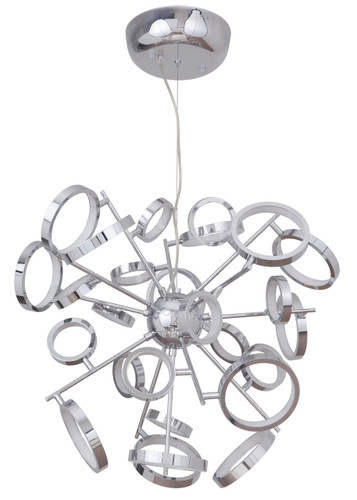 Mira 26 Ring Led Adjustable Chandelier In Chrome (47126-CH-LED)