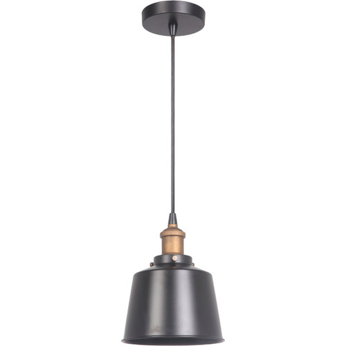 1 Light Mini Pendant in Matte Black/Patina Aged Brass (P760MBKPAB1)