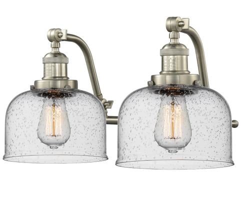 Bell - 2 Light - 18 inch - Brushed Satin Nickel - Bath Vanity Light (515-2W-SN-G74-LED)