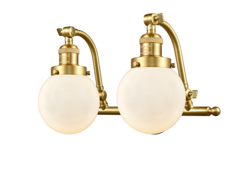 Beacon - 2 Light - 16 inch - Satin Gold - Bath Vanity Light (515-2W-SG-G201-6)