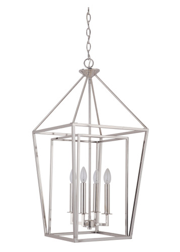 Hudson 4 Light Large Foyer In Polished Nickel (45835-PLN)