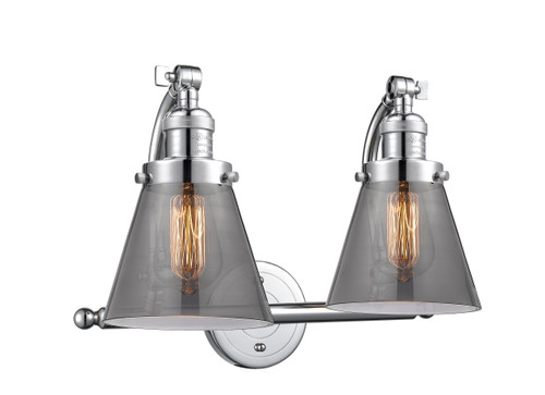 Cone - 2 Light - 18 inch - Polished Chrome - Bath Vanity Light (515-2W-PC-G63)
