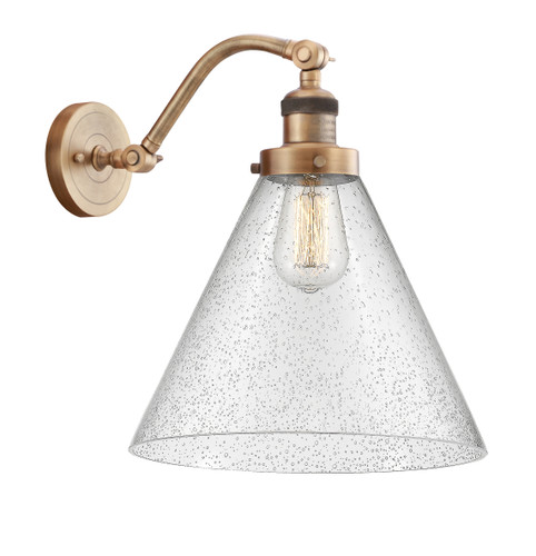Cone - 1 Light - 12 inch - Brushed Brass - Sconce (515-1W-BB-G44-L)