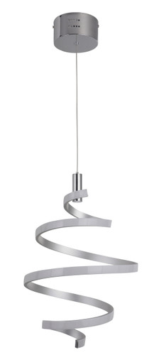 1 Light Led Mini Pendant In Matte Silver/Chrome (P817MSCH-LED)