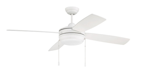 Laval 52" 4-Blade Ceiling Fan in Matte White w/ Matte White Blades; Integrated Light Kit (LAV52MWW4LK-LED)