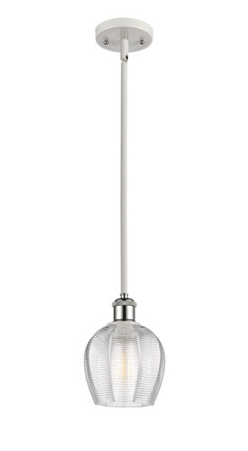 Norfolk - 1 Light - 6 inch - White Polished Chrome - Mini Pendant (516-1S-WPC-G462-6-LED)