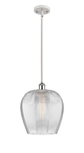 Norfolk - 1 Light - 12 inch - White Polished Chrome - Mini Pendant (516-1S-WPC-G462-12)