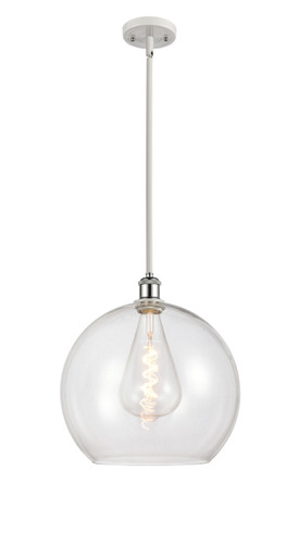 Athens - 1 Light - 14 inch - White Polished Chrome - Pendant (516-1S-WPC-G122-14)