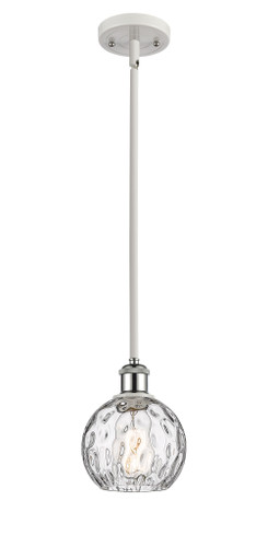 Athens Water Glass - 1 Light - 6 inch - White Polished Chrome - Mini Pendant (516-1S-WPC-G1215-6)