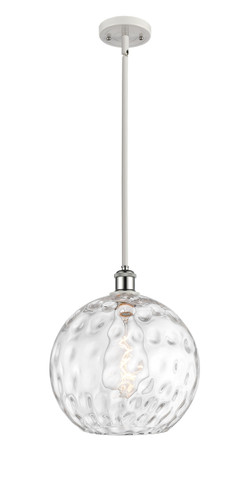 Athens Water Glass - 1 Light - 12 inch - White Polished Chrome - Mini Pendant (516-1S-WPC-G1215-12-LED)