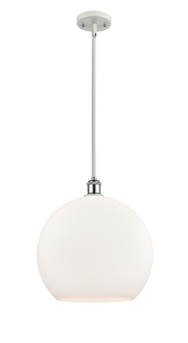 Athens - 1 Light - 14 inch - White Polished Chrome - Pendant (516-1S-WPC-G121-14-LED)