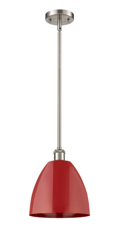 Plymouth - 1 Light - 9 inch - Brushed Satin Nickel - Pendant (516-1S-SN-MBD-9-RD-LED)