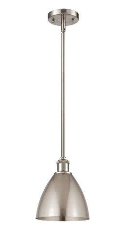 Bristol - 1 Light - 8 inch - Brushed Satin Nickel - Pendant (516-1S-SN-MBD-75-SN-LED)